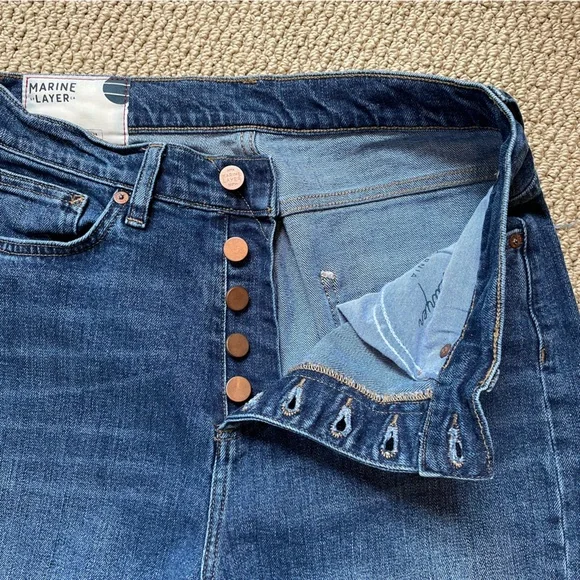 Marine Layer Wide Leg Cropped Jeans - Picture 7 of 9